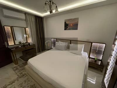 Furnished apartment for rent in B12 – Mosque view and garden – 117m – fully air-conditioned
