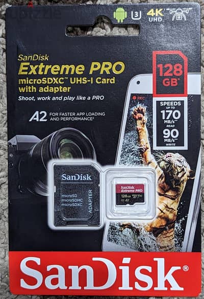 New SanDisk Extreme Pro microSD card 128gb