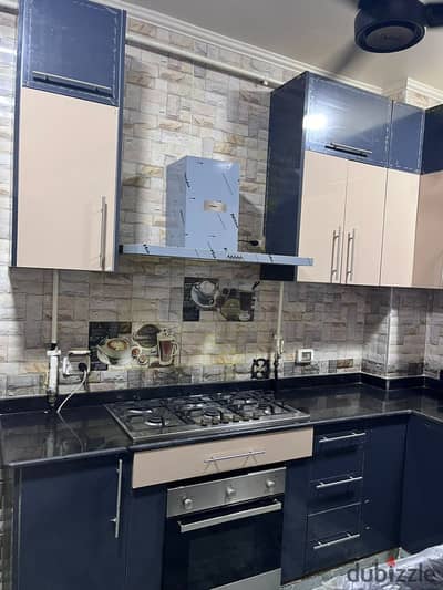 For large space enthusiasts, a 240 m super luxury apartment for rent with kitchen in the ninth district, Sheikh Zayed.