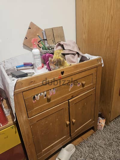 Baby changing table, mothercare, Spanish wood _ ترابيزة غيار للبيبي