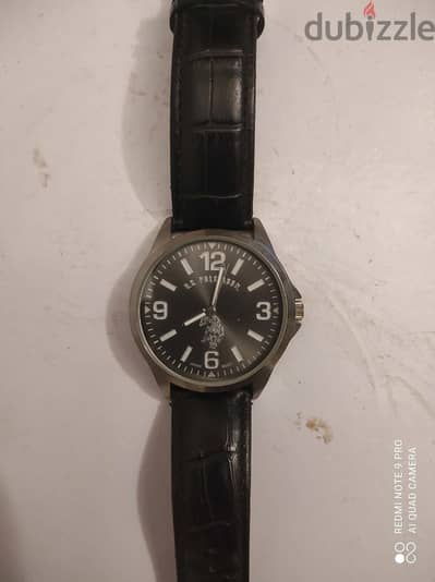 U. S. Polo Assn. stainless steel leather watch
