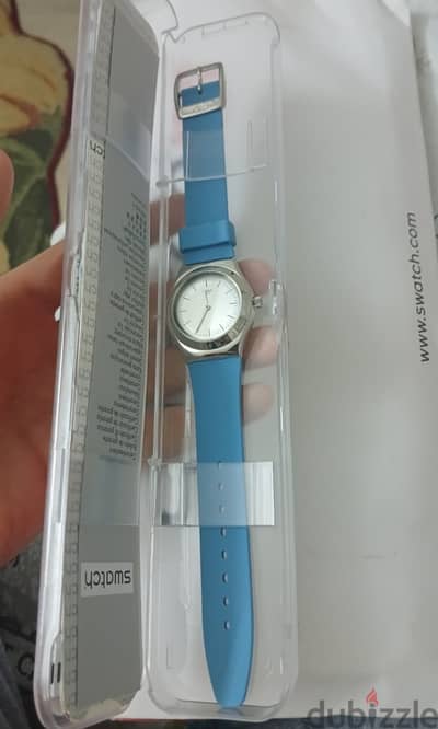 ساعة Swatch أصلية للبيع  موديل: YLS203 (BRISEBLEUE)  - Swiss Made
