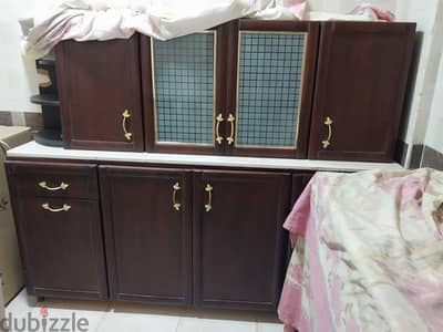 مطبخ خشب زان ١٨٠سم فى ٤٠سم لم يستخدم معاه تقفيله تحت الحوضسعر ١٨٠٠٠جم