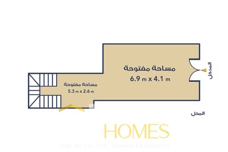 محل تجاري دوبلكس مرخص للبيع - بوجهة اعلانية على الشارع الرئيسى