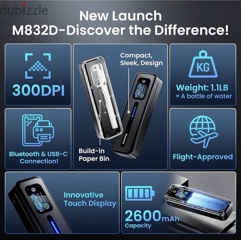Phomemo M832D Ink-less Portable Printer 5