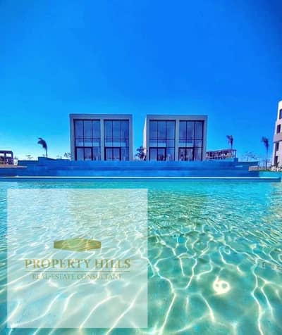 Fully finished 2-bedroom chalet with air conditioners in Zahra North Coast, ready for immediate delivery, with the lowest down payment and installment
