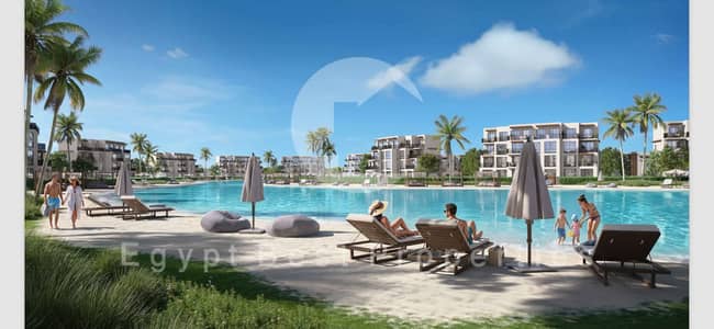 chalet for sale 1 bedroom direct lagoon il cazar safia fully finished ready to move very prime location
