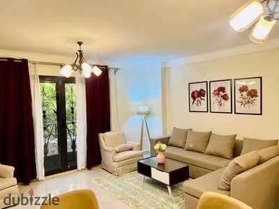  Fully Furnished Apartment for Rent in Al Rehab 1, New Cairo | 145 SQM + 50 SQM Private Garden | Steps from the Club | EGP 68,000/Month 