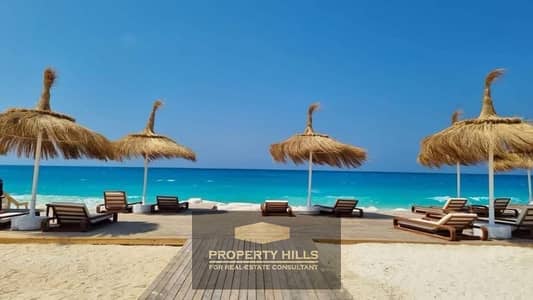للبيع شاليه متشطب بالتكيفات ب ghazala bay علي البحر