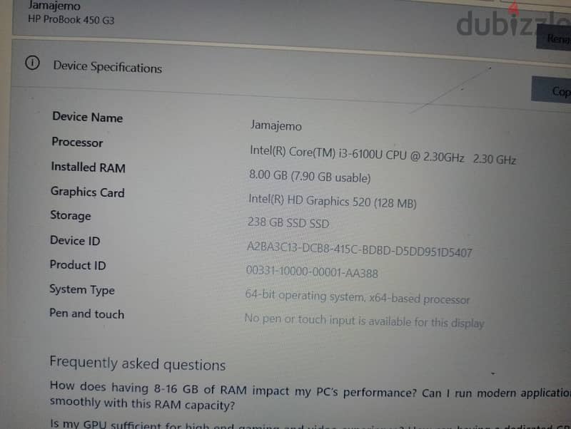 Lab top HP 2