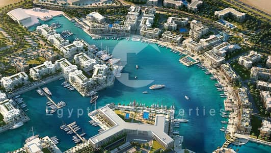 Sea and lagoon view 2 bedrooms chalet for sale in Marassi Marina North coast