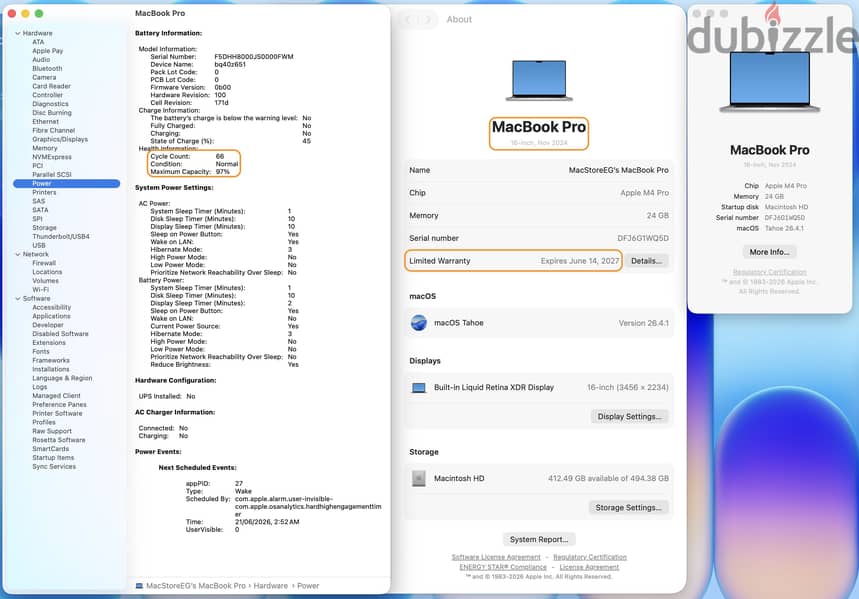   MacBook Pro (16-inch, M4 Pro  14-core CPU,  20-core GPU 5