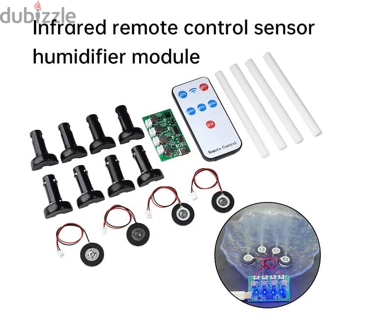 DC 5V RF Infrared Remote Control 4-Nozzle Ultrasonic Humidifier Module 7