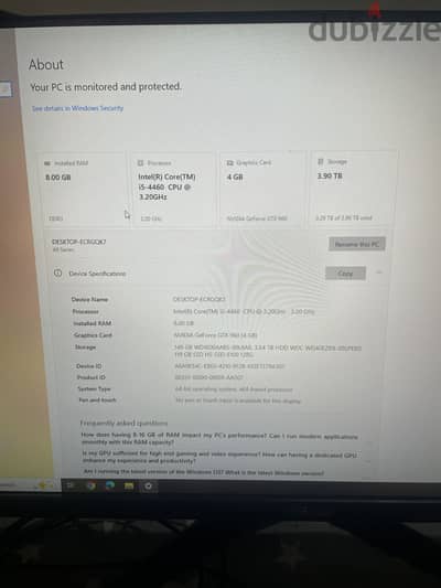 Pc with mouse and keyboard