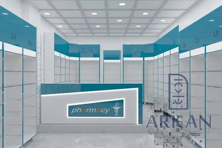A distinguished pharmacy for sale with an area of 65 meters in the service axis in Hadaeq October next to the Egyptian House and Ruya City with a 15% down payment and the remaining installments over 5 years