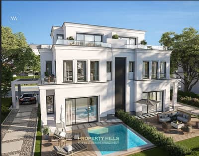 For sale twin house villa immediate delivery in Sheikh Zayed in NAIA WEST next to the new Sphinx Airport and Dahshour connection