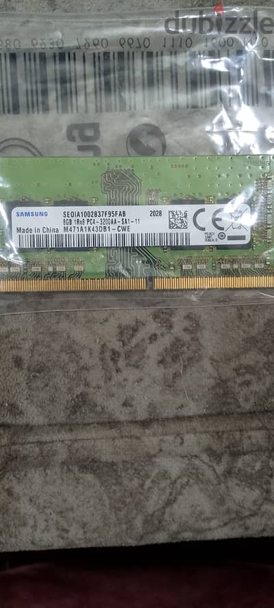 رامة لابتوب سامسونج 8 جيجا DDR4 سرعة 3200_- Samsung 8GB RAM PC4-3200