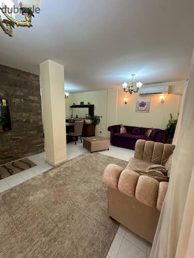 Fully furnished apartment for rent prime location opposite  old market typical floor 2 bedrooms some special finishes Price negotiable in Al Rehab 1