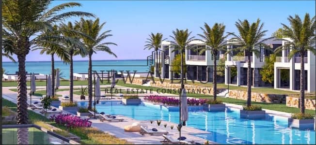 full sea view Delivered chalet fully finished with kitchen and appliances  in La Vista Ras El Hekma with a very prime location