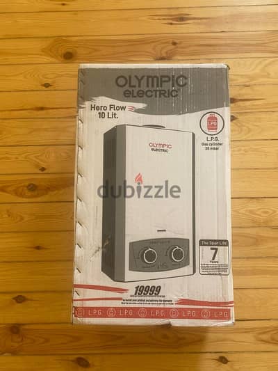 Olympic Electric Hero Flow Gas Water Heater , 10 Liter White - 5548