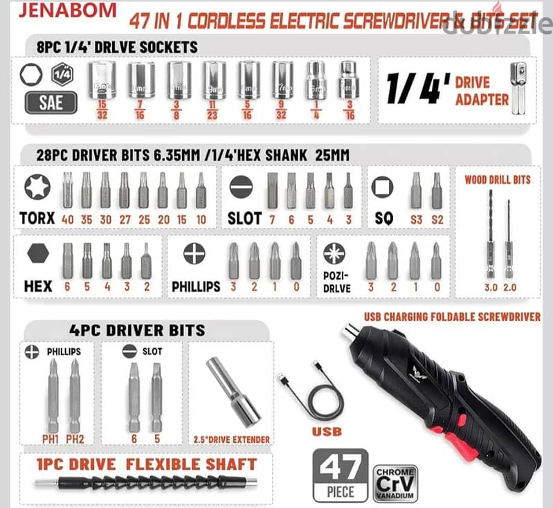 Electric Screwdriver JENABOM 3