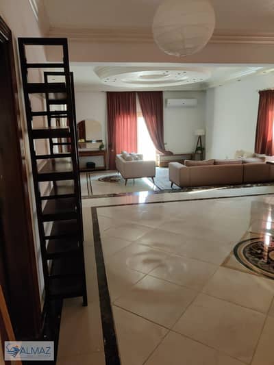 Furnished 450 sqm apartment for rent in Al Yasmin 2 Villas, First Settlement, near Al Rehab.