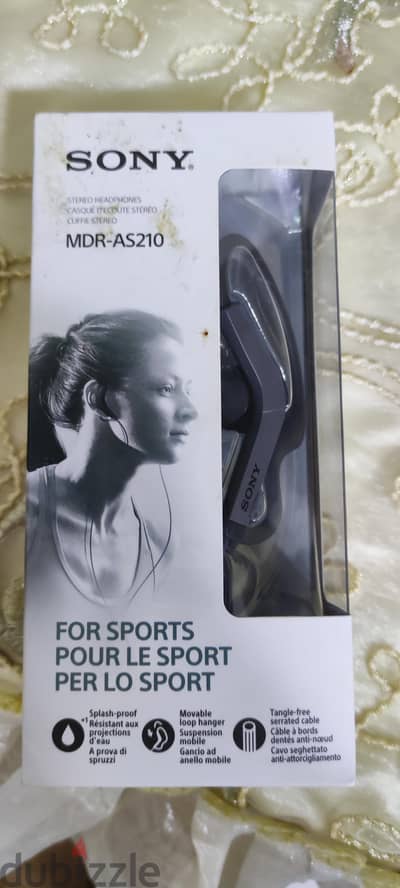 سماعة سوني رياضية Sony MDR-AS210 أصلية زيرو مقفولة
