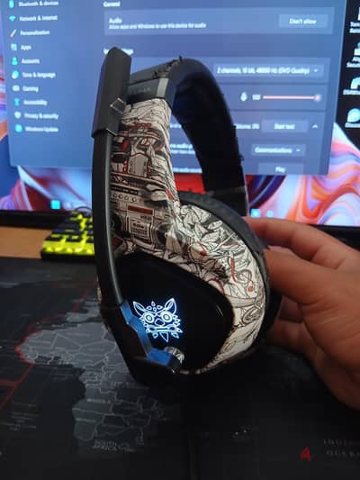 سماعات اوكنيوما استعمال خفيف بحالتها بلايستيشن و pc