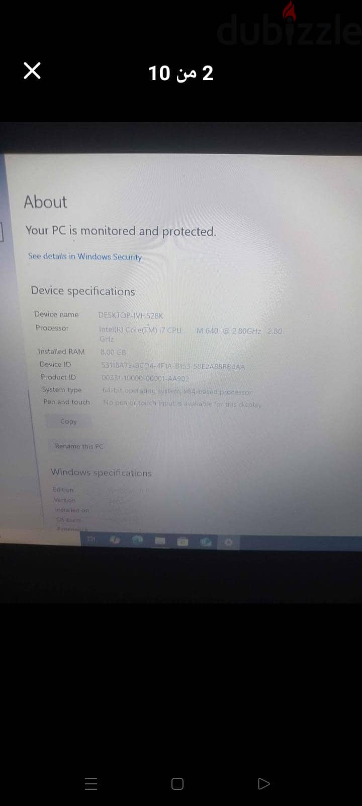 Lap Top Dell i core 7 6