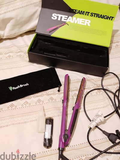 hair straightener rush brush steamer