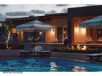 Unit Description:  2 bds Chalet with private garden @ Gaia By Al Ahly Sabbour Development. Built up area 121 sqm Garden area 180 sqm  2 bedrooms / 2 b