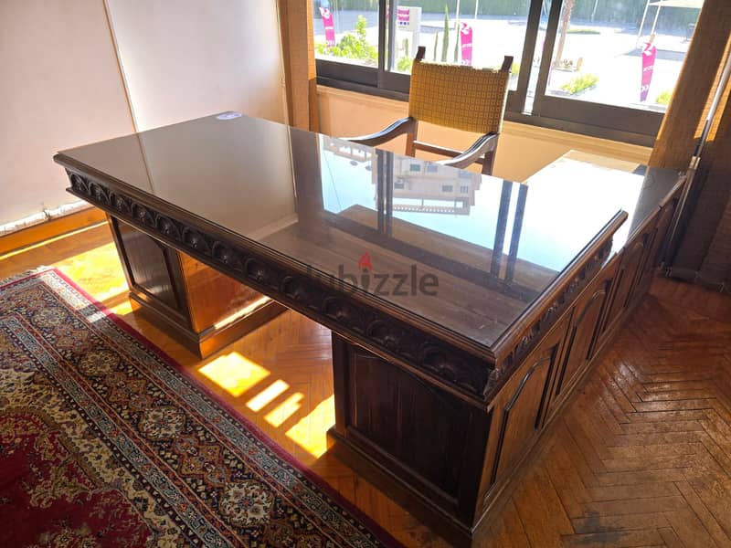Solid oak wood manager desk 2