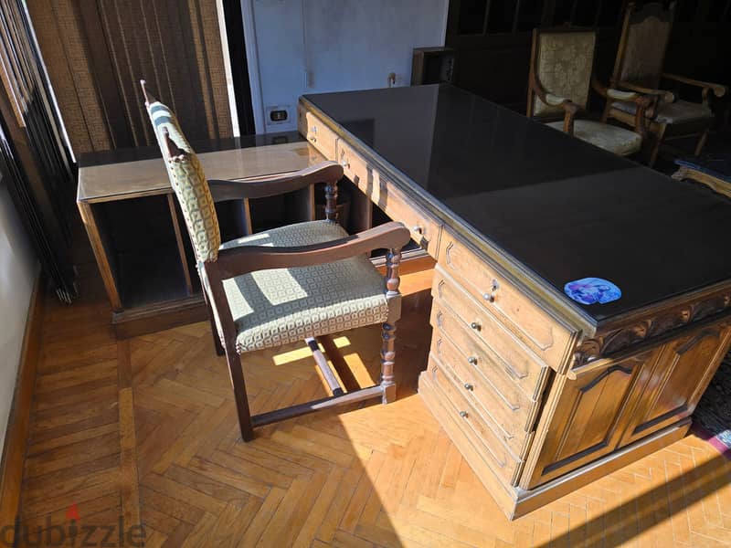 Solid oak wood manager desk 3