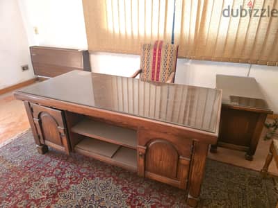 Solid oak wood manager desk for sale