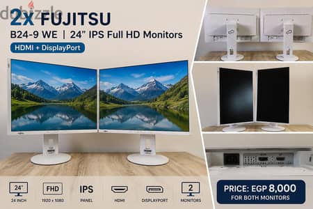 Fujitsu 24" IPS Full HD Monitor - HDMI & DP