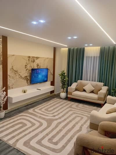 In Al-Rehab, an apartment with 3 bedrooms for rent, first residence, ground floor next to Avanue, a find