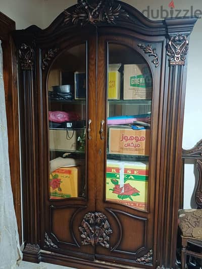 غرفه سفره عموله من دمياط خشب محمل جدا