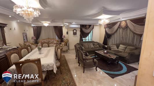 Apartment for Rent in El Narges Villas 5 | 203 sqm | First Floor | 3 Bedrooms (1 Master) | Wide Garden View | High Super Lux Finish