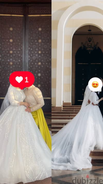 فستان زفاف اتلبس ساعتين فقط