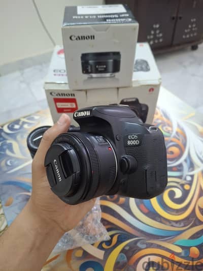Canon 800D 2 lens kit 18.55  lens 50stm