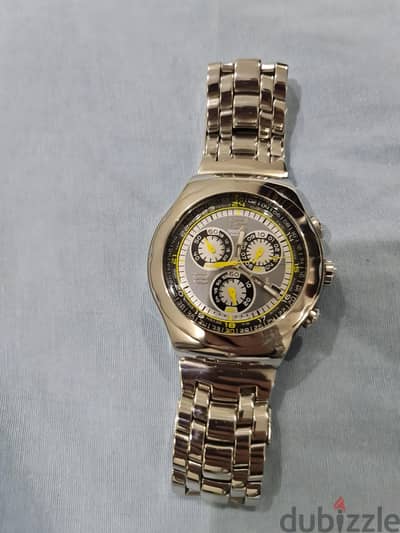 swatch Swiss irony original USA size 48 water resistant stainless