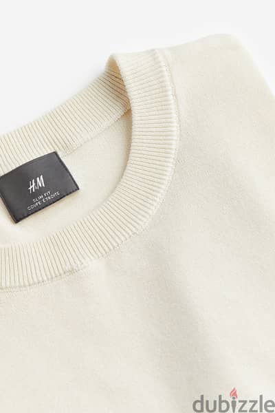 SLIM FIT FINE-KNIT COTTON JUMPER