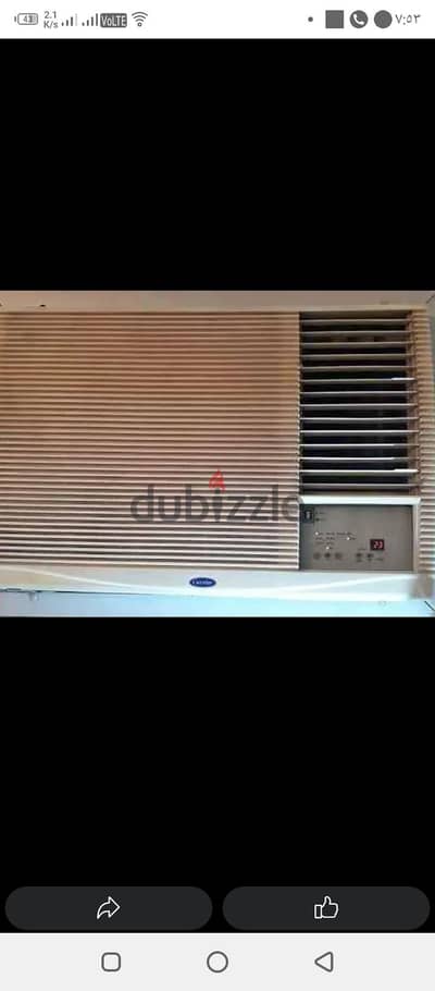 تكييف شباك كاريير امريكى 2وربع استعمال 8شهور جديد زيرو شحنه بلاده