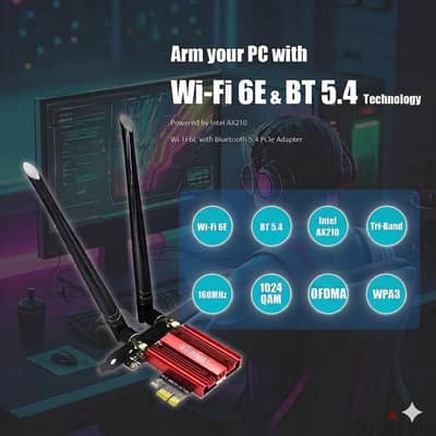 كرت واي فاي بلوتوث AX210