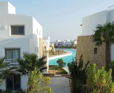 129 sqm Fully Finished Lagoon Chalet with ACs & Kitchen for Sale in Swan Lake El Gouna