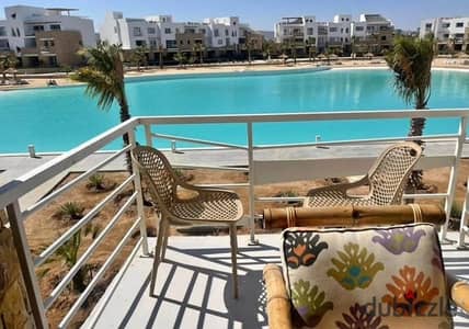 129 sqm Fully Finished Lagoon Chalet with ACs & Kitchen for Sale in Swan Lake El Gouna