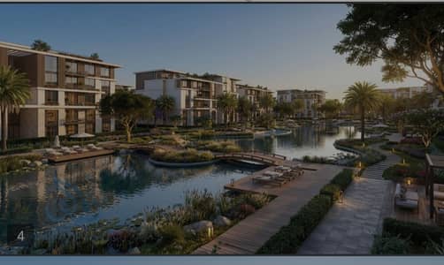 On the Oasis Road, directly opposite MSA University and Carrefour.   Own your apartment in the middle of a water island