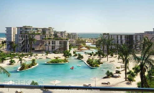 Sea View Hotel Chalet (Fully Furnished and Air Conditioned) for Sale in the Glee North Coast Project, near Marina and El Alamein Airport