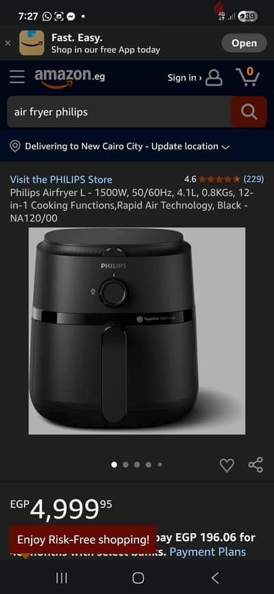 air fryer Philips na 120 4.2 litre