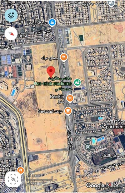 ارض مميزة للبيع في منطقة شمال النادي بيت الوطنBeit Al Watan – New October  موقع استراتيجي  ثاني نمرة من محور جمال عبد الناصر